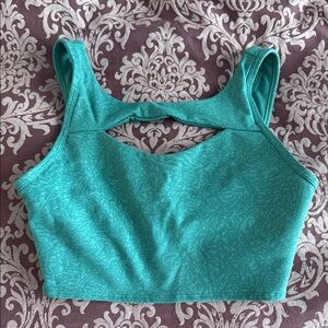 Lululemon Teal Sports Bra with Cutout design